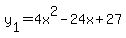 y%5B1%5D+=+4x%5E2-24x%2B27