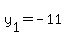 y%5B1%5D+=+-11
