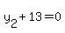 y%5B2%5D%2B13+=+0