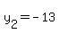y%5B2%5D+=++-13
