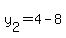 y%5B2%5D+=+4+-+8
