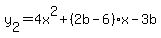 y%5B2%5D+=+4x%5E2%2B%282b-6%29x-3b