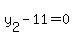 y%5B2%5D-11=0