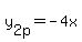 y%5B2p%5D=-4x