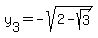 y%5B3%5D=-sqrt%282-sqrt%283%29%29