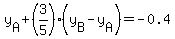 y%5BA%5D%2B%283%2F5%29%28y%5BB%5D-y%5BA%5D%29=-0.4