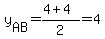 y%5BAB%5D=%284%2B4%29%2F2=4
