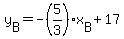 y%5BB%5D=-%285%2F3%29x%5BB%5D%2B17