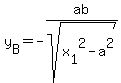 y%5BB%5D=-ab%2Fsqrt%28x%5B1%5D%5E2-a%5E2%29%29