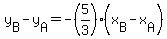 y%5BB%5D-y%5BA%5D=-%285%2F3%29%28x%5BB%5D-x%5BA%5D%29