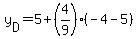 y%5BD%5D=5%2B%284%2F9%29%28-4-5%29