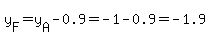 y%5BF%5D=y%5BA%5D-0.9=-1-0.9=-1.9