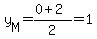 y%5BM%5D=%280%2B2%29%2F2=1