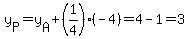 y%5BP%5D=y%5BA%5D%2B%281%2F4%29%28-4%29=4-1=3