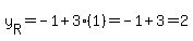 y%5BR%5D=-1%2B3%281%29=-1%2B3=2