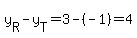 y%5BR%5D-y%5BT%5D=3-%28-1%29=4