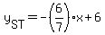 y%5BST%5D=-%286%2F7%29x%2B6