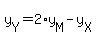 y%5BY%5D=2%2Ay%5BM%5D-y%5BX%5D
