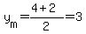 y%5Bm%5D=%284%2B2%29%2F2=3