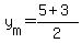y%5Bm%5D=%285%2B3%29%2F2