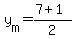 y%5Bm%5D=%287%2B1%29%2F2