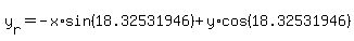 y%5Br%5D+=+-x%2Asin%2818.32531946%29+%2B+y%2Acos%2818.32531946%29