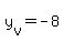 y%5Bv%5D+=+-8