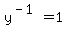 y%5E%28-1%29=1