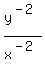 y%5E%28-2%29%2Fx%5E%28-2%29