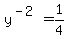 y%5E%28-2%29=1%2F4