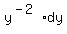 y%5E%28-2%29dy