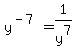 y%5E%28-7%29+=+1%2Fy%5E7