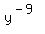 y%5E%28-9%29