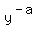 y%5E%28-a%29