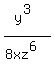 y%5E%283%29%2F+%288xz%5E6%29