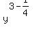 y%5E%283-1%2F4%29