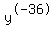 y%5E-36