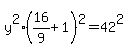 y%5E2%2816%2F9%2B1%29%5E2=42%5E2