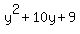 y%5E2%2B10y%2B9