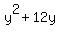 y%5E2%2B12y