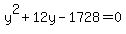y%5E2%2B12y-1728=0