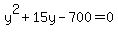 y%5E2%2B15y-700=0