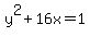 y%5E2%2B16x=1