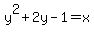 y%5E2%2B2y-1=x