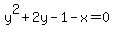 y%5E2%2B2y-1-x=0