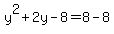 y%5E2%2B2y-8=8-8