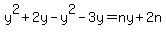 y%5E2%2B2y-y%5E2-3y=ny%2B2n%29
