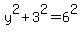 y%5E2%2B3%5E2=6%5E2