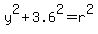 y%5E2%2B3.6%5E2=r%5E2