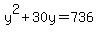 y%5E2%2B30y=736